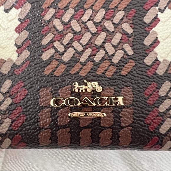 Coach Mini Skinny ID Case With Brushed Plaid Print - Picture 3 of 6